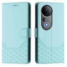 For vivo S20 Pro 5G Honeycomb Embossing RFID Leather Phone Case(Mint Green) - 2