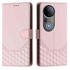 For vivo S20 Pro 5G Honeycomb Embossing RFID Leather Phone Case(Pink) - 2
