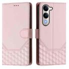 For vivo Y29s 5G / Y04 4G Global Honeycomb Embossing RFID Leather Phone Case(Pink) - 2
