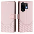 For vivo S30 Honeycomb Embossing RFID Leather Phone Case(Pink) - 2
