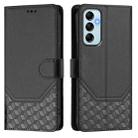 For Samsung Galaxy M14 5G Honeycomb Embossing RFID Leather Phone Case(Black) - 2
