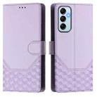 For Samsung Galaxy M14 5G Honeycomb Embossing RFID Leather Phone Case(Light Purple) - 2
