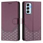 For Samsung Galaxy M14 5G Honeycomb Embossing RFID Leather Phone Case(Violet) - 2