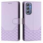 For Samsung Galaxy M34 5G / F34 5G Honeycomb Embossing RFID Leather Phone Case(Light Purple) - 2