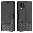 For Samsung Galaxy M53 5G Honeycomb Embossing RFID Leather Phone Case(Black) - 2