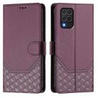 For Samsung Galaxy M62 / F62 4G Honeycomb Embossing RFID Leather Phone Case(Violet) - 2