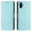 For Samsung Galaxy F06 5G / M06 5G Honeycomb Embossing RFID Leather Phone Case(Mint Green) - 2