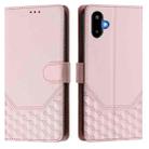 For Samsung Galaxy F06 5G / M06 5G Honeycomb Embossing RFID Leather Phone Case(Pink) - 2