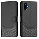 For Samsung Galaxy F06 5G / M06 5G Honeycomb Embossing RFID Leather Phone Case(Black) - 2