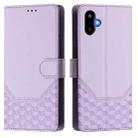 For Samsung Galaxy F06 5G / M06 5G Honeycomb Embossing RFID Leather Phone Case(Light Purple) - 2