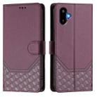 For Samsung Galaxy F06 5G / M06 5G Honeycomb Embossing RFID Leather Phone Case(Violet) - 2