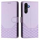 For Samsung Galaxy F16 5G / M16 5G Global Honeycomb Embossing RFID Leather Phone Case(Light Purple) - 2
