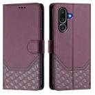 For Samsung Galaxy M56 5G Honeycomb Embossing RFID Leather Phone Case(Violet) - 2