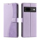 For Google Pixel 7 Voltage Ultra-thin Dot Leather Phone Case(Purple) - 1