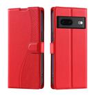 For Google Pixel 7 Voltage Ultra-thin Dot Leather Phone Case(Red) - 1