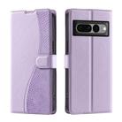 For Google Pixel 7 Pro Voltage Ultra-thin Dot Leather Phone Case(Purple) - 1