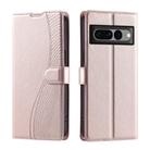 For Google Pixel 7 Pro Voltage Ultra-thin Dot Leather Phone Case(Rose Gold) - 1