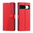 For Google Pixel 8 Voltage Ultra-thin Dot Leather Phone Case(Red) - 1