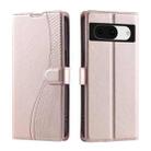 For Google Pixel 8a Voltage Ultra-thin Dot Leather Phone Case(Rose Gold) - 1