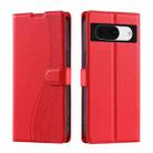 For Google Pixel 8a Voltage Ultra-thin Dot Leather Phone Case(Red) - 1