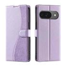 For Google Pixel 9 / 9 Pro Voltage Ultra-thin Dot Leather Phone Case(Purple) - 1