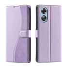 For OPPO A17 4G / A17K Global Voltage Ultra-thin Dot Leather Phone Case(Purple) - 1