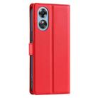 For OPPO A17 4G / A17K Global Voltage Ultra-thin Dot Leather Phone Case(Red) - 3