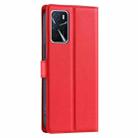 For OPPO A54 4G / A55 4G / A54S / A56 Voltage Ultra-thin Dot Leather Phone Case(Red) - 3