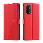 For OPPO A93 5G / A74 5G / A54 5G Voltage Ultra-thin Dot Leather Phone Case(Red) - 1