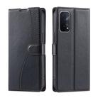 For OPPO A93 5G / A74 5G / A54 5G Voltage Ultra-thin Dot Leather Phone Case(Black) - 1