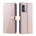 For OPPO A77 5G / A57e 4G Global Voltage Ultra-thin Dot Leather Phone Case(Rose Gold) - 1