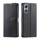 For OPPO A38 4G Global / A18 4G Voltage Ultra-thin Dot Leather Phone Case(Black) - 1