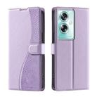 For OPPO A79 5G Global Voltage Ultra-thin Dot Leather Phone Case(Purple) - 1