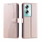 For OPPO A79 5G Global Voltage Ultra-thin Dot Leather Phone Case(Rose Gold) - 1