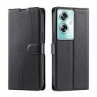 For OPPO A79 5G Global Voltage Ultra-thin Dot Leather Phone Case(Black) - 1