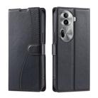 For OPPO Reno11 Pro Global Voltage Ultra-thin Dot Leather Phone Case(Black) - 1