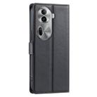 For OPPO Reno11 Pro Global Voltage Ultra-thin Dot Leather Phone Case(Black) - 3