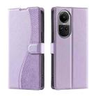 For OPPO Reno10 / Reno10 Pro Global Voltage Ultra-thin Dot Leather Phone Case(Purple) - 1