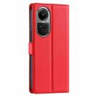 For OPPO Reno10 / Reno10 Pro Global Voltage Ultra-thin Dot Leather Phone Case(Red) - 3