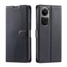 For OPPO Reno10 / Reno10 Pro Global Voltage Ultra-thin Dot Leather Phone Case(Black) - 1