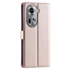 For OPPO Reno11 Global Voltage Ultra-thin Dot Leather Phone Case(Rose Gold) - 3