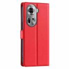 For OPPO Reno11 Global Voltage Ultra-thin Dot Leather Phone Case(Red) - 3