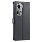 For OPPO Reno11 Global Voltage Ultra-thin Dot Leather Phone Case(Black) - 3