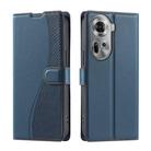 For OPPO Reno11 Global Voltage Ultra-thin Dot Leather Phone Case(Blue) - 1