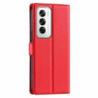For OPPO Reno12 5G Global Voltage Ultra-thin Dot Leather Phone Case(Red) - 3