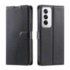 For OPPO Reno12 5G Global Voltage Ultra-thin Dot Leather Phone Case(Black) - 1