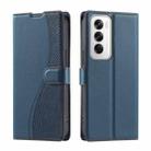 For OPPO Reno12 5G Global Voltage Ultra-thin Dot Leather Phone Case(Blue) - 1