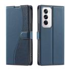 For OPPO Reno12 Pro 5G Global Voltage Ultra-thin Dot Leather Phone Case(Blue) - 1