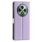 For OPPO Reno12 F 5G Global Voltage Ultra-thin Dot Leather Phone Case(Purple) - 3