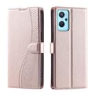 For OPPO A36 / A76 / A96 4G / K10 4G Voltage Ultra-thin Dot Leather Phone Case(Rose Gold) - 1